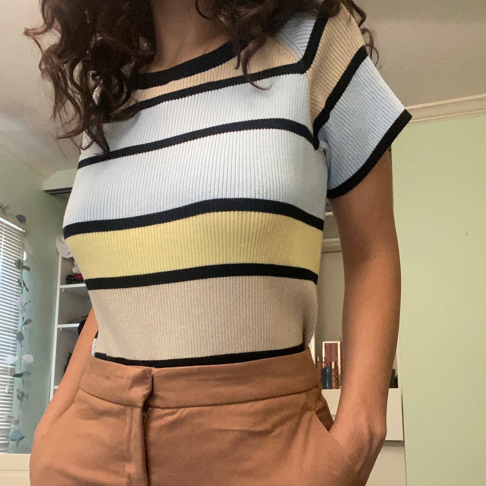 Multi-Colored Striped Retro Styled Shirt